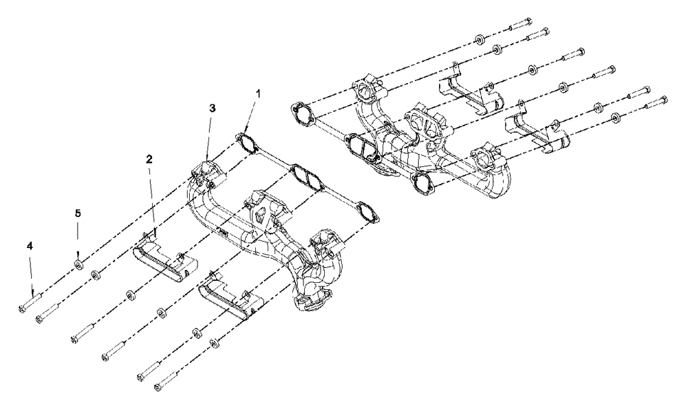 Engine Service Parts - Exhaust Manifold Diagram and Parts List for 076168-00  Briggs and Stratton Generator
